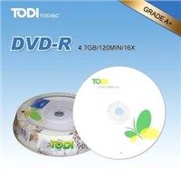 Printable OEM Blank DVD-R with 4.7GB Memory, 120 Minutes Playing Time and 16x/8x Running Speed
