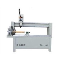 QL-1200 Woodworking CNC router with rotary