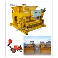 QMY6-25 cement hollow moving block making machine