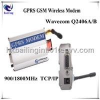 RS232 GPRS modem+wavecom module Q2406+low price+high quality+TCP/IP stack+SMS