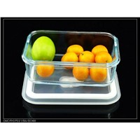 Recatangluar glass container for food  480ML