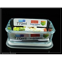 Recatangluar glass food storage container  700ML