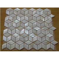 Rhombus Freshwater Shell mosaic on mesh    (with