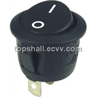 Round black Shape Rocker Switch (Ship-Type Switch) with Lamps