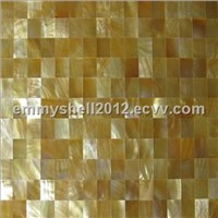 Square Yellow lip Shell Tiles for interior wall tile
