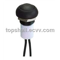 Total plastic illuminated IP68 waterproof latching push button switch with 2pin(terminals) cable