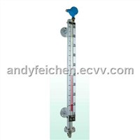 UHZ magnetic flap level gauge, side mounted type with material anti-corrosion function