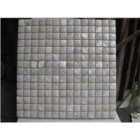 White Freshwater Shell Tiles with convex surface