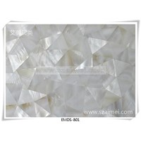 White Freshwater Shell Tiles with irregular triangle