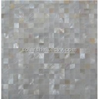 White mother of pearl shell tiles,white shell mosaic panel