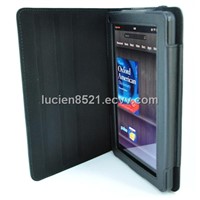 adjustable stand-up function leather case for kindle fire