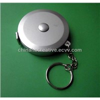 advertising gift measure tape with keychain;PVC  round tape
