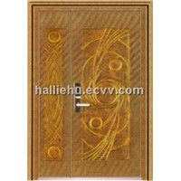 aluminum casting door with abstract Tai Chi parttern