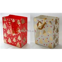 cartoon colors folded paper christmas bag