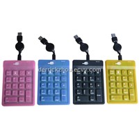 full color number silicone keyboard