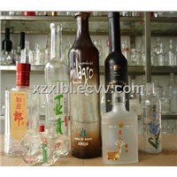 glass bottle with decorating