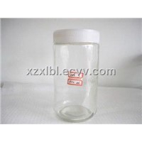 honey glass jar with plastic cover