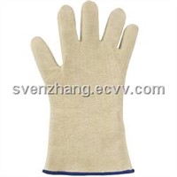 meta-aramid safety gloves with 250deg.C heat resistant.EN407 CE approved.fire proof.food used