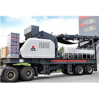 mobile jaw crusher plant with three wheels for granite
