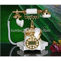 ployresin resin corded and cordless antique telephone christmas gift OEM
