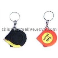 promotional mini tape measure keychain;advertising gift measure tape with keychain