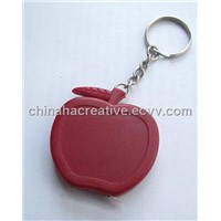 promotional mini tape measure keychain;advertising measure tape with keychain