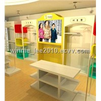 retail shelves in children store