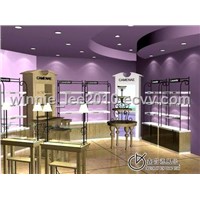 shelving systems in retails store with led lighting