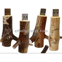 wood USB flash pendrive with logo