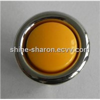 Silver-Yellow Doorbell Push Button Switch (PS-01)