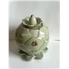 Green Glazed Porcelain Lamp, Oil Burner, Buddhizm Supplies