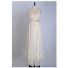 New silk chiffon party dress white black gray beading evening/prom gown