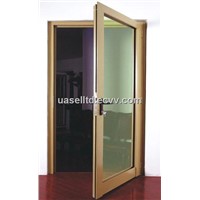 Aluminium open door with glass panel in low price