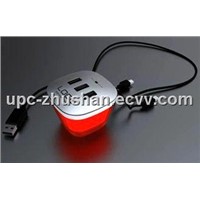 Promotional Gifts OEM LED 3 Port 2.0 Popular Hub UPC-H187