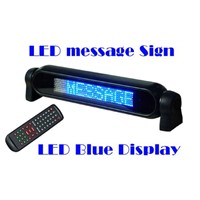12V P4mm blue single color scrolling dot matrix indoor led car display with remote control
