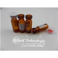 2ml Snap Amber Autosampler Vials With Label, PTFE Septa,HPLC Chromatography Vials