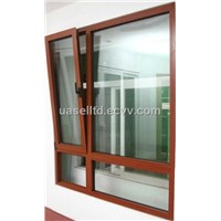 65 series aluminium turn and tilt window with glass panel in China