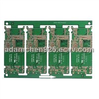 6-layered Immersion Gold Board with 0.6mm Board Thickness, Suitable for MP3 and MP4 Players