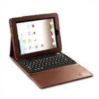 Bluetooth Keyboard with PU Leather Case for iPad/ iPad2 (Brown)