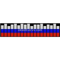Cool Sound Actived Flashing EL Car Sticker Russian Flag