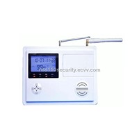 Dual network PSTN/GSM alarm system with LCD display