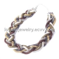 Fashion braided chain necklace-SN2105