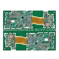 Four-layer Rigid-flex PCB with OSP Surface Treatment and 3-mil Line Space