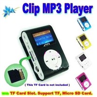 GOOD Price Clip mp3 player with LCD screen TF Card slot can be used as usb drive/card reader