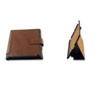 Genuine Case for iPad, Made of Genuine Leather Surface and Frizzled Feather Inner Materials
