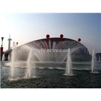 Grand musical spouting fountain of Nanjing Olympic Sports Center