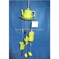 Green Teapots & Pitcher Ceramic Wind Chime