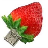 Lovely Strawberry shape USB drive, Special custom designed strawberry usb flash memory disk