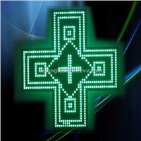 Outdoor green P16 double sides led cross sign screen advertisement