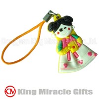 Soft PVC Plastic Cell Phone Charm for Giveaway Gifts